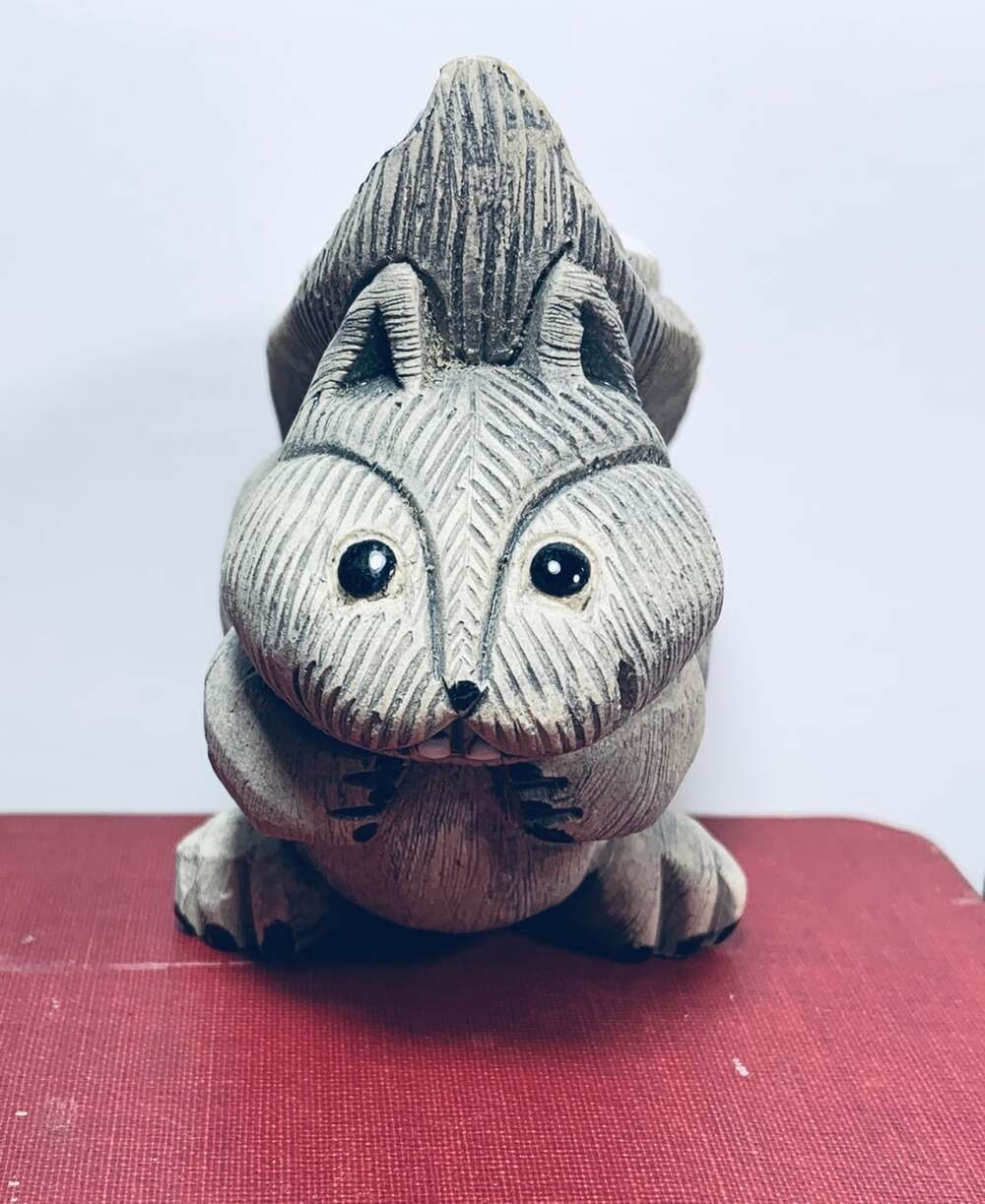 Grey Squirrel Figurine